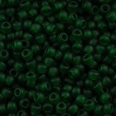 Miyuki Round Seed Bead 6/0 Transparent Matte Green 20g Tube (146F)