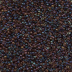 50g Toho Round Seed Bead 11/0 Inside Color Lined Navy Yellow (245)