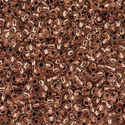 Toho Round Seed Bead 8/0 Copper Lined Crystal 2.5-inch tube (740)