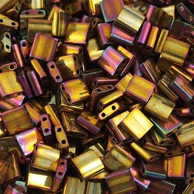 Miyuki Tila Seed Bead Metallic Gold Iris 7g Tube (462)