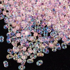 Miyuki Berry Seed Bead Transparent Pink AB 22g Tube (266)