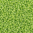 Toho Round Seed Bead 11/0 Opaque Luster Sour Apple 2.5-inch Tube (131)