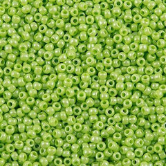 Toho Round Seed Bead 11/0 Opaque Luster Sour Apple 2.5-inch Tube (131)