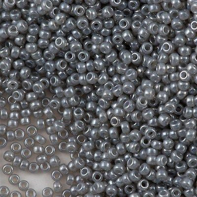 Miyuki Round Seed Bead 8/0 Grey Ceylon 22g Tube (526)