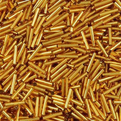 Toho 9mm Bugle Seed Bead Silver Lined Topaz 15g (22C)