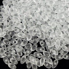 Miyuki Long Magatama Seed Bead Transparent Matte Crystal 8g Tube (131F)