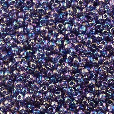 50g Toho Round Seed Beads 11/0 Transparent Tanzanite AB (166D)