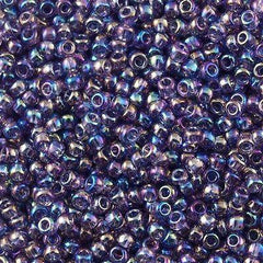 50g Toho Round Seed Beads 11/0 Transparent Tanzanite AB (166D)