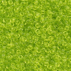 Miyuki Round Seed Bead 15/0 Transparent Lime 2-inch Tube (143)