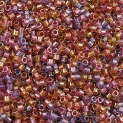 Miyuki Delica Seed Bead 11/0 Inside Dyed Color Purple Rose Mix 7g Tube DB982