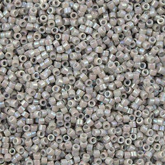 25g Miyuki Delica Seed Bead 11/0 Opaque Glazed Turtle Dove Grey AB DB1508