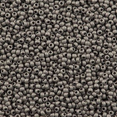 50g Toho Round Seed Bead 11/0 Metallic Matte Antique Silver (566)