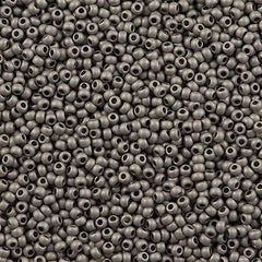 50g Toho Round Seed Bead 11/0 Metallic Matte Antique Silver (566)