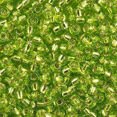 Miyuki Round Seed Bead 6/0 Silver Lined Chartreuse 20g Tube (143S)