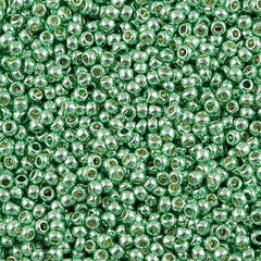 Toho Round Seed Bead 11/0 Permanent Finish Galvanized Mint Green 2.5-inch Tube (570PF)