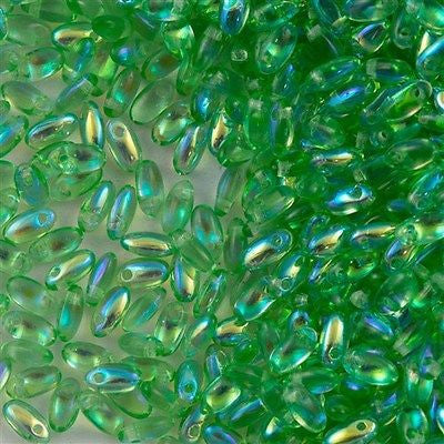 Czech Rizo 2.5x6mm Beads Peridot AB 15g RZ-50510AB