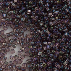 Miyuki Triangle Seed Bead 8/0 Inside Color Lined Smoky Amethyst 15g TR8-1836