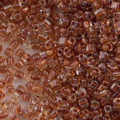 Miyuki Triangle Seed Bead 8/0 Inside Color Lined Sparkle Ginger 23g Tube (1551)