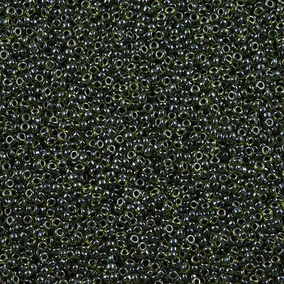 Miyuki Round Seed Bead 15/0 Peridot Inside Color Lined Black 2-inch Tube (1816)