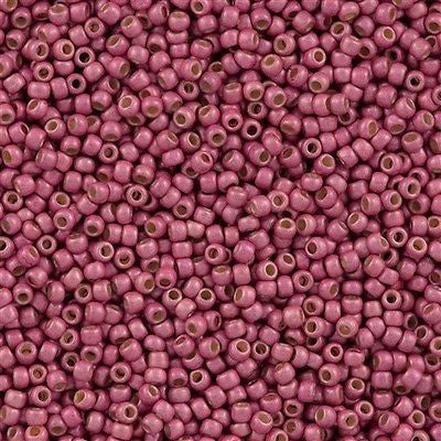 Toho Round Seed Bead 11/0 PermaFinish Matte Galvanized Pink Lilac 2.5-inch Tube (553PFF)