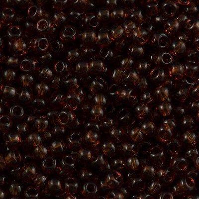 50g Toho Round Seed Beads 6/0 Transparent Root Beer (423)
