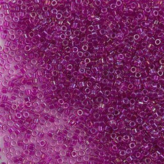 25g Miyuki Delica Seed Bead 11/0 Inside Dyed Color Medium Fuchsia DB74