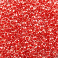 Toho Round Seed Beads 6/0 Inside Color Lined Watermelon 2.5-inch tube (341)