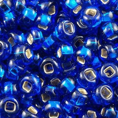 Czech Seed Bead 6/0 Silver Lined Dark Blue 1/2 Hank (67300)