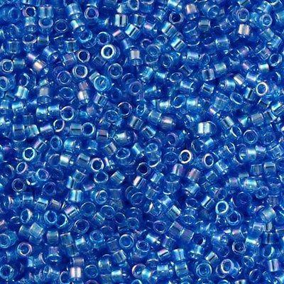 25g Miyuki Delica Seed Bead 11/0 Transparent Blue AB DB1250