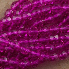 50 Czech Fire Polished 6mm Round Bead Pearl Coat Violet (07340G)
