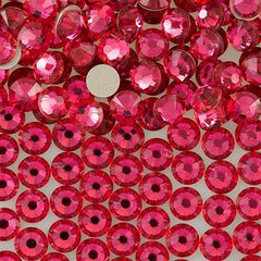 144 TRUE CRYSTAL Rose Flat Back SS16 Indian Pink (289)