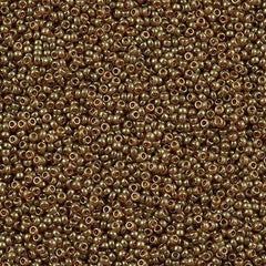 Miyuki Round Seed Bead 15/0 Topaz Gold Luster 2-inch Tube (311)