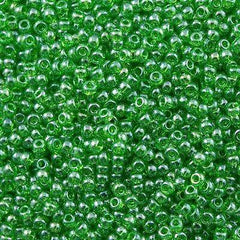 50g Toho Round Seed Bead 11/0 Transparent Luster Green (108)