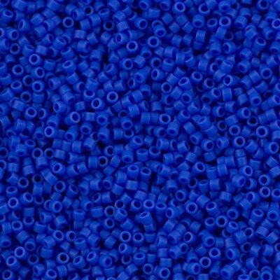 25g Miyuki Delica Seed Bead 11/0 Matte Opaque Star Spangle Blue DB1588