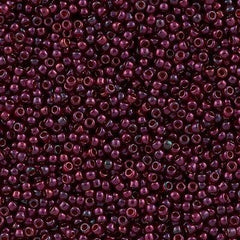 Toho Round Seed Bead 8/0 Gold Luster Raspberry 5.5-inch tube (332)