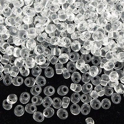 Miyuki 4mm Magatama Seed Bead Transparent Crystal 23g Tube (131)