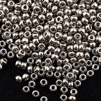 Miyuki Round Seed Bead 6/0 Nickel Plated #190 – Aura Crystals, LLC