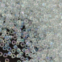 Miyuki Triangle Seed Bead 10/0 Crystal AB 24g Tube (1151)