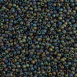 50g toho Round Seed Bead 8/0 Transparent Matte Moss AB (180F)