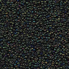 Miyuki Round Seed Bead 15/0 Metallic Green 2-inch Tube (453)