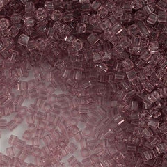 Miyuki 1.8mm Square Seed Bead Transparent Amethyst 8g Tube (142)