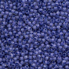 50g Toho Round Seed Beads 11/0 Inside Color Lined Purple (966)