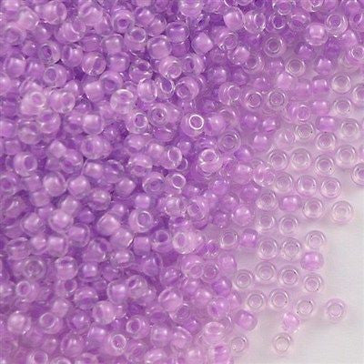 Miyuki Round Seed Bead 8/0 Inside Color Lined Lavender 22g Tube (222)