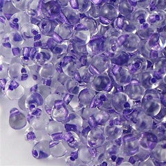 Miyuki Drop Fringe Seed Bead Purple Lined Crystal 24g Tube ((F40)