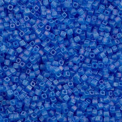 Miyuki 1.8mm Cube Seed Bead Matte Blue AB 8g Tube (150FR)