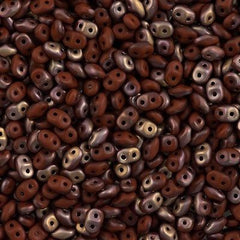 Super Duo 2x5mm Two Hole Beads Matte Apollo Umber 15g (13610AM)