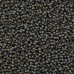 50g Toho Round Seed Bead 11/0 Opaque Matte Gray Iris (613)