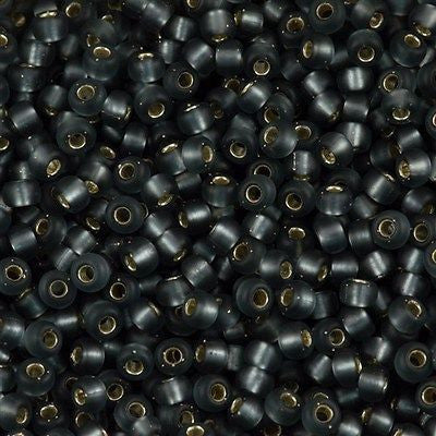 Miyuki Round Seed Bead 6/0 Matte Silver Lined Grey #21F – Aura