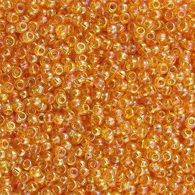 50g toho Round Seed Bead 8/0 Transparent Amber AB (162B)