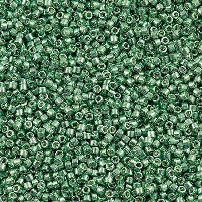 Miyuki Delica Seed Bead 11/0 Galvanized Green 2-inch Tube DB414